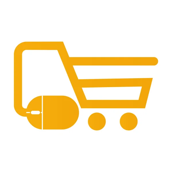 Icono Diseño Compras Online Ilustración Vectorial — Archivo Imágenes Vectoriales