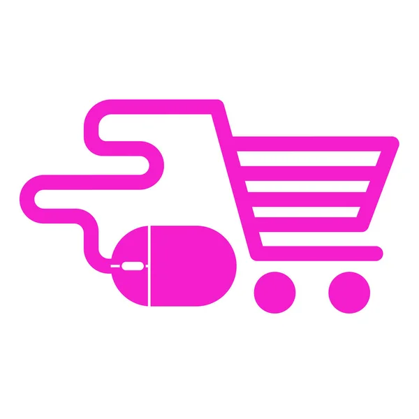 Online Shopping Design Icoon Vector Illustratie — Stockvector