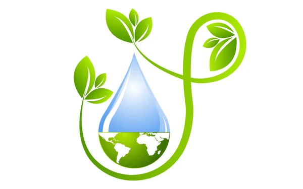 World Water Day 자연의 개념을 보존하다 — 스톡 벡터