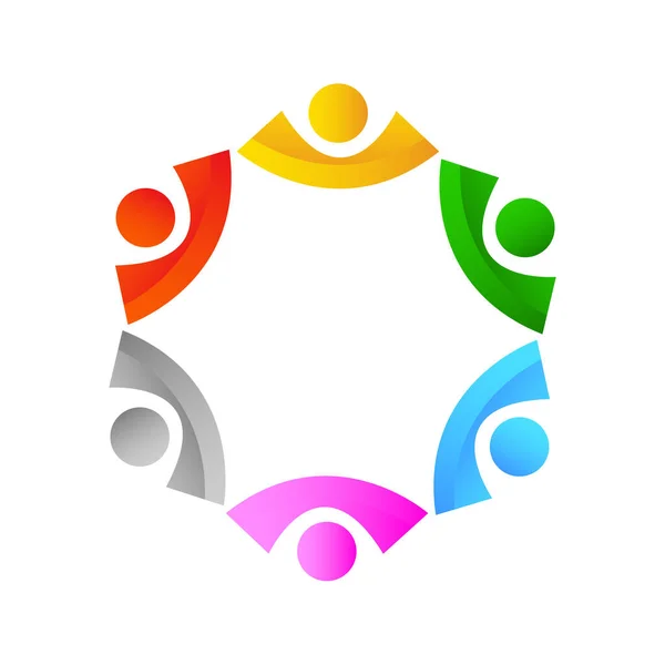 Wzór Szablonu Wektora Projektu Wspólnotowego Relacje Społeczne Ikona Koncepcja Logo — Wektor stockowy