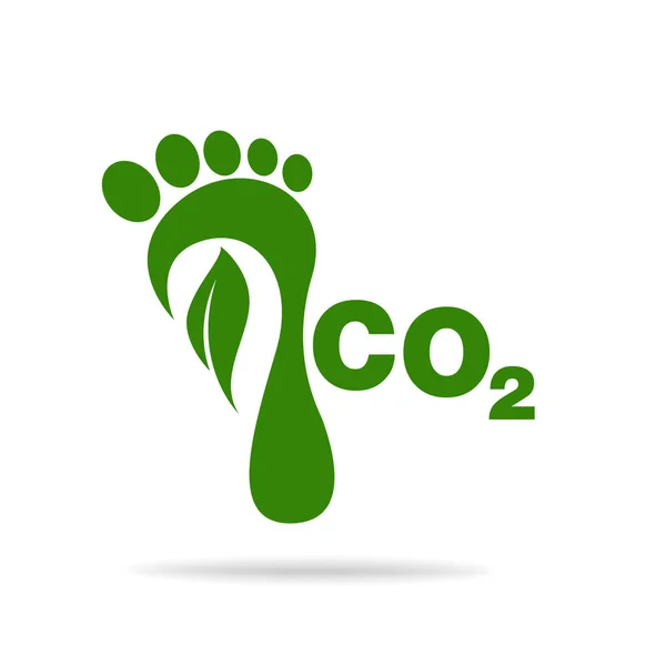 Co2 Voetafdruk Concept Pictogram Vector Illustratie — Stockvector