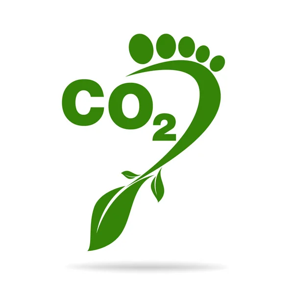 Co2 Footprint Concept Sign Icon Vector Illustration — Stock Vector