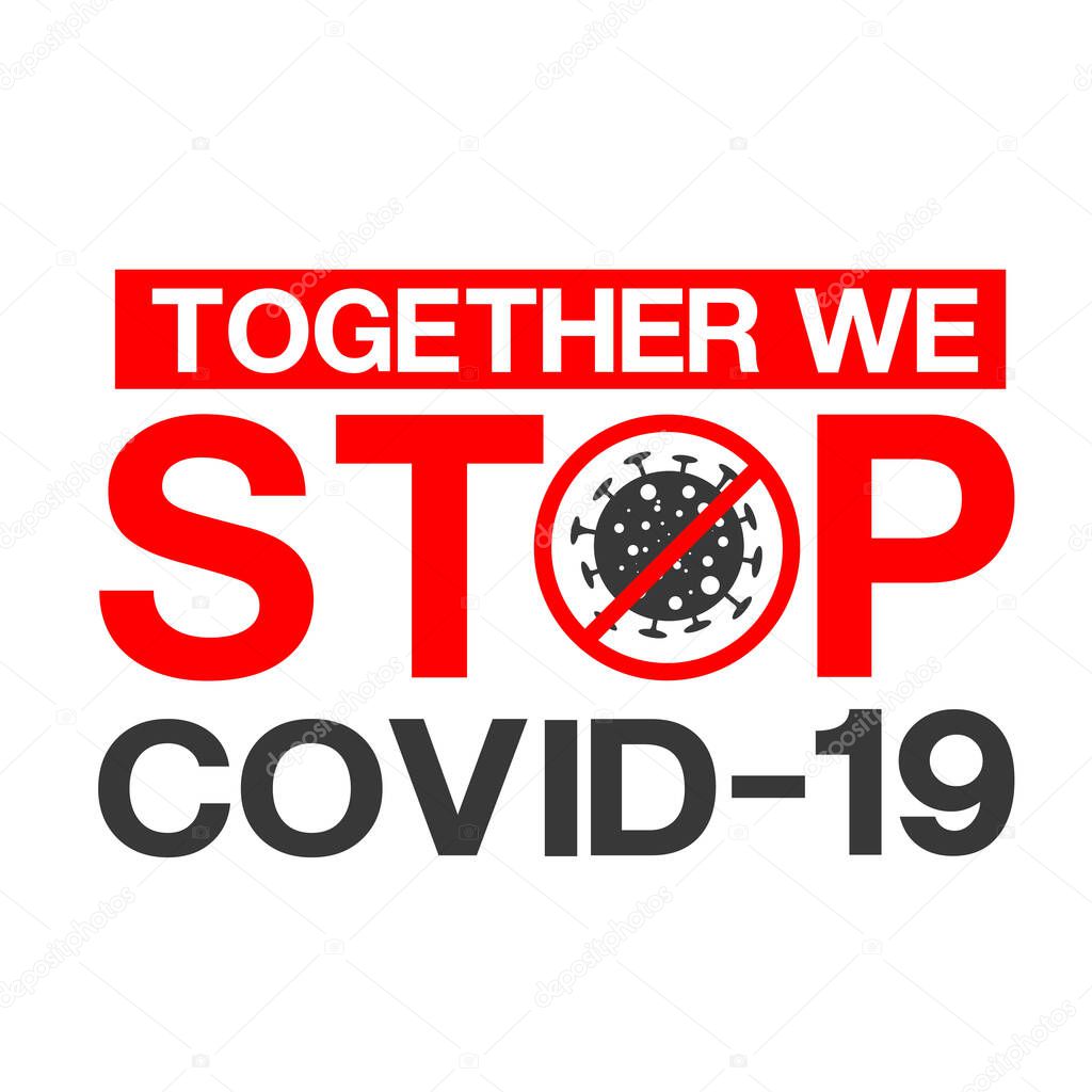 Favilavir antiviral drug to fight COVID-19,Abstract virus strain model Novel coronavirus 2019-nCoV is crossed out with red STOP sign