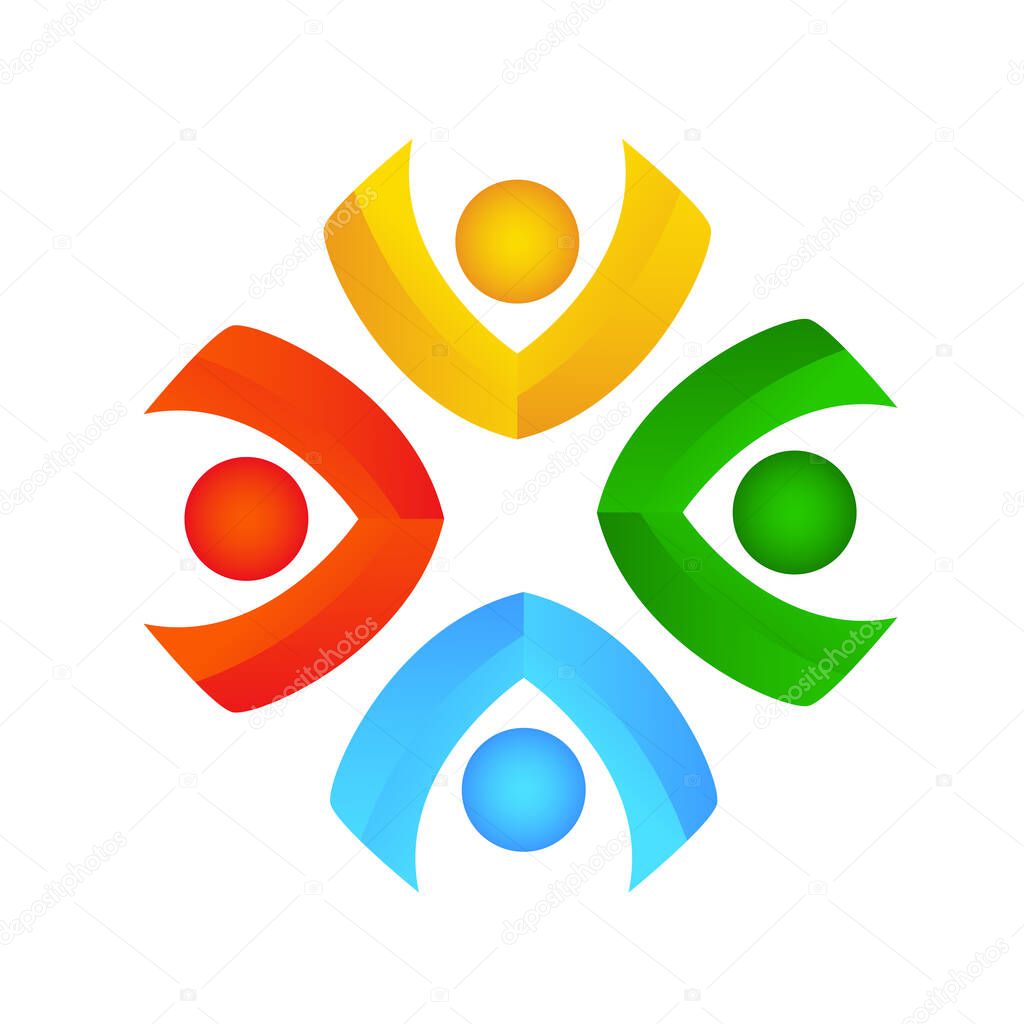 Community design inspiration vector template, Social relationship and icon, Adoption care logo concept, Icon symbol