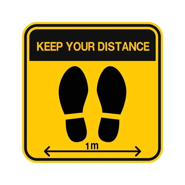 Social Distance Keep Your Distance Icon Vektor — Stockvektor