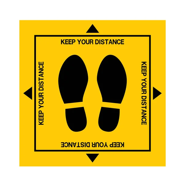 Social Distance Keep Your Distance Icon Vektor — Stockvektor