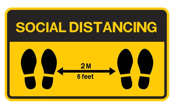 Distanze Sociali Mantieni Tua Icona Distanza Vettore — Vettoriale Stock