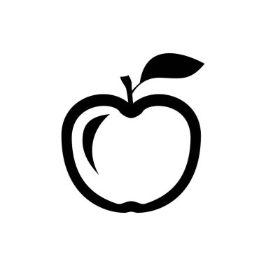Elma simgesi, vektör meyve logosu