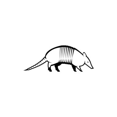 vektör armadillo silueti, hayvan logosu