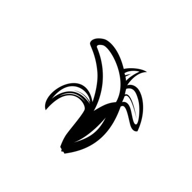 muz simgesi, vektör meyve logosu