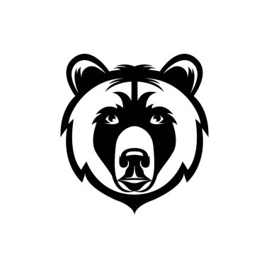 İllüstrasyonun klasik logo tarzı ayısı. Vektör resmi