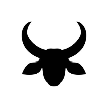 Vektör Asyalı bufalo kafası, retro hipster logoları, amblemler, rozetler, etiketler, şablon ve tişört klasik tasarım elementi. Beyaz arkaplanda izole