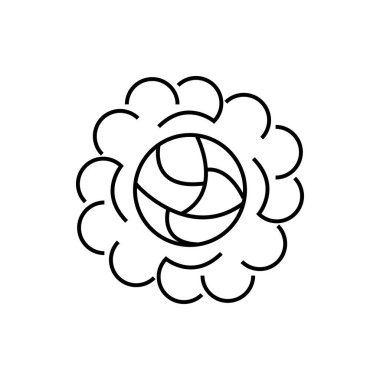 Lahana çizgisi ikonu. vektör gıda logosu