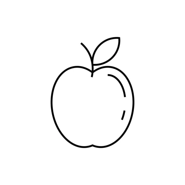 Äpple Ikon Vektor Frukt Logotyp — Stock vektor