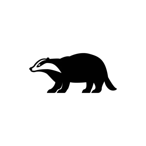 Vector Badger Silhouette Vue Côté Pour Les Logos Rétro Emblèmes — Image vectorielle