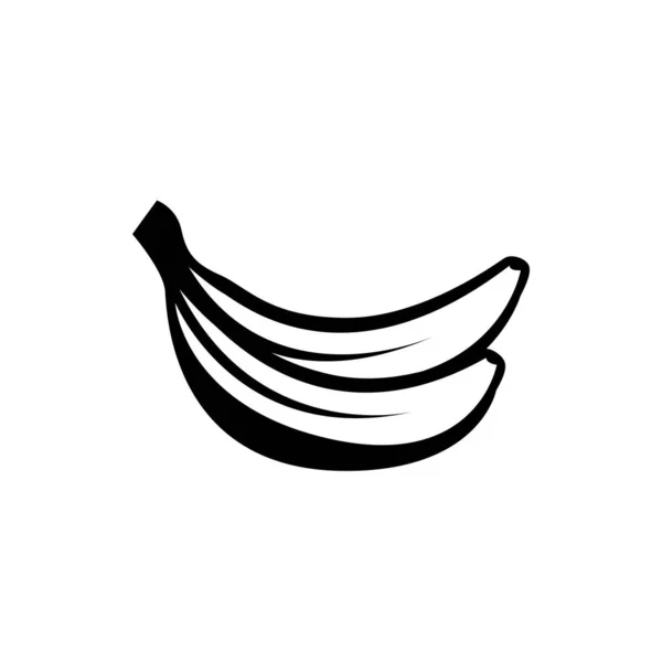 Icono Plátano Logotipo Fruta Vector — Vector de stock