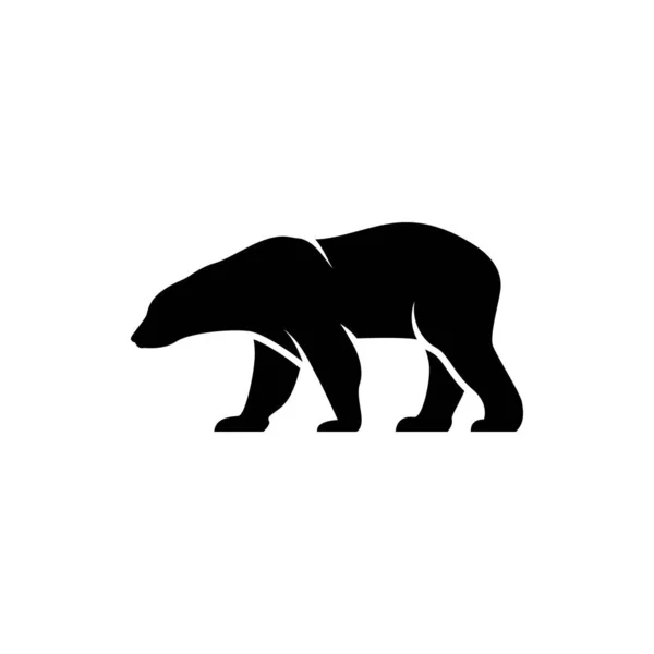 Vintage Medve Ikon Embléma Címke Medve Sziluett — Stock Vector