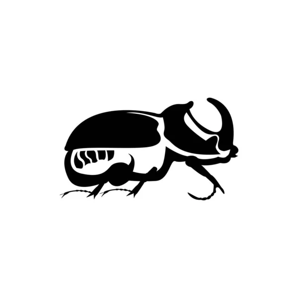 Beetle Bug Silhouette Vector Illustration Beetle Bug — Stock Vector