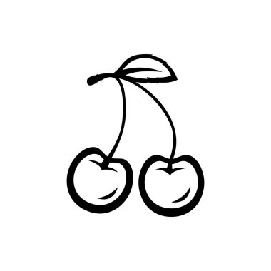 Kiraz ikonu. meyve logosu