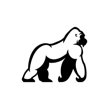 Vektör goril silueti. Goril logosu