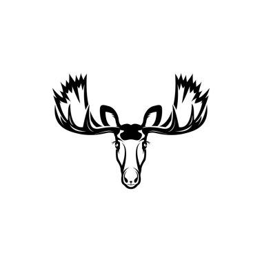 Vektör geyik silueti, geyik logosu