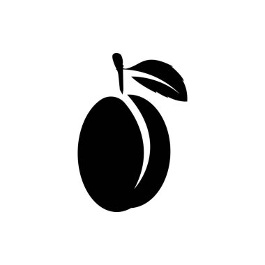 Erik meyvesi ve yaprak vektör simgesi