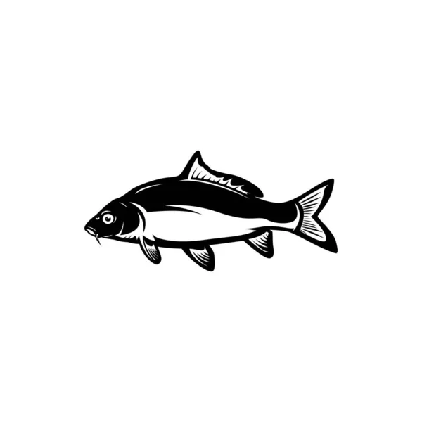 Pesca Carpas Logotipo Pescado — Archivo Imágenes Vectoriales