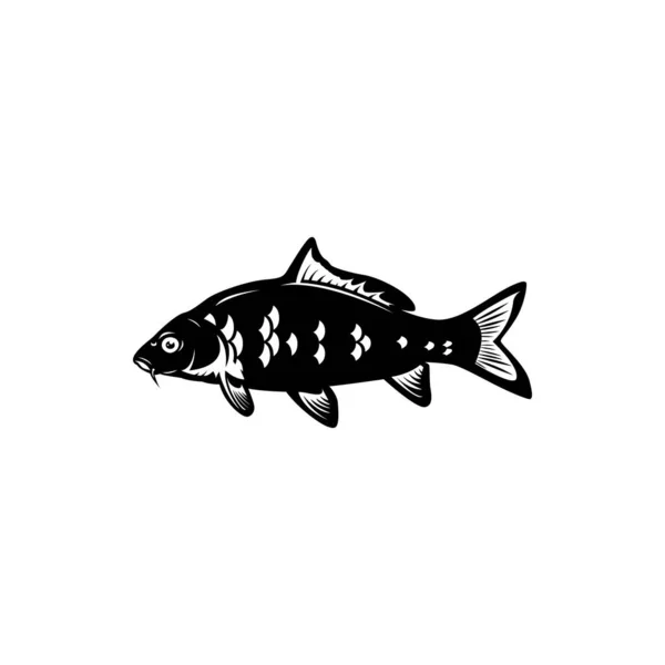 Karpfenfischen Fisch Logo — Stockvektor