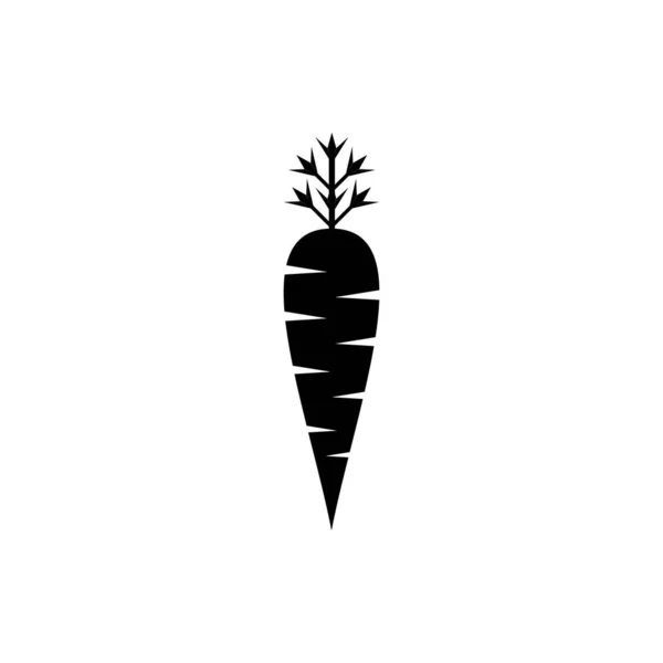Icono Zanahoria Logotipo Alimentos Saludables — Archivo Imágenes Vectoriales