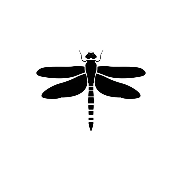 Εικόνα Σιλουέτας Dragonfly Εικονογράφηση Διανύσματος — Διανυσματικό Αρχείο