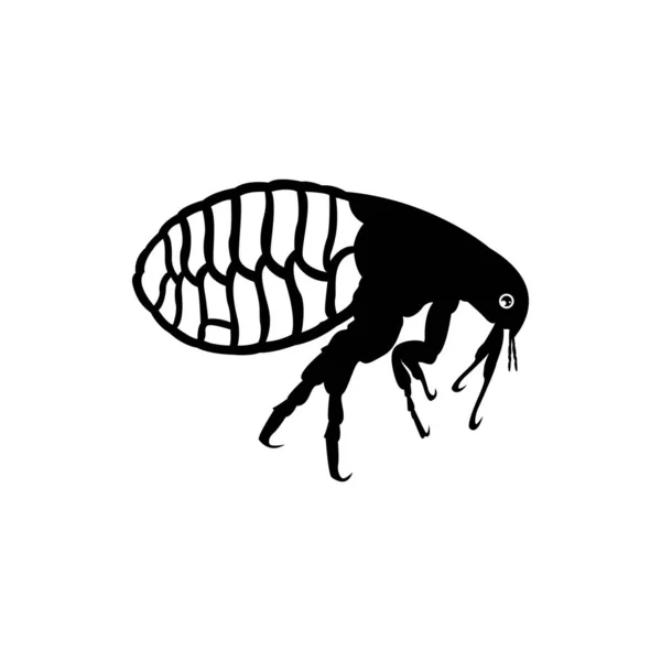 Icono Pulga Insecto Logo — Archivo Imágenes Vectoriales