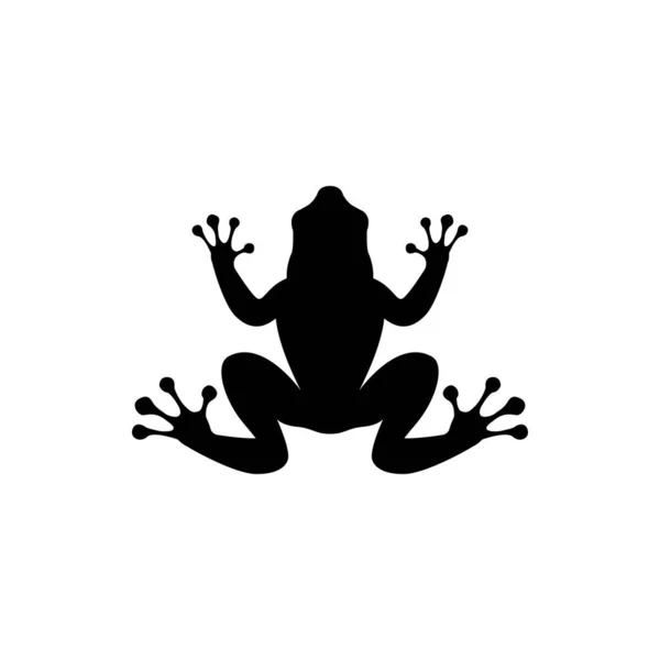 Logo Vectoriel Silhouette Grenouille — Image vectorielle