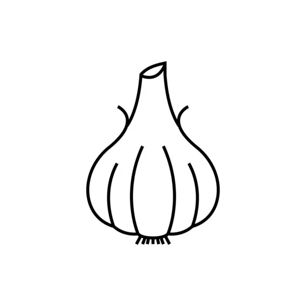 Icono Ajo Logotipo Alimentos — Vector de stock