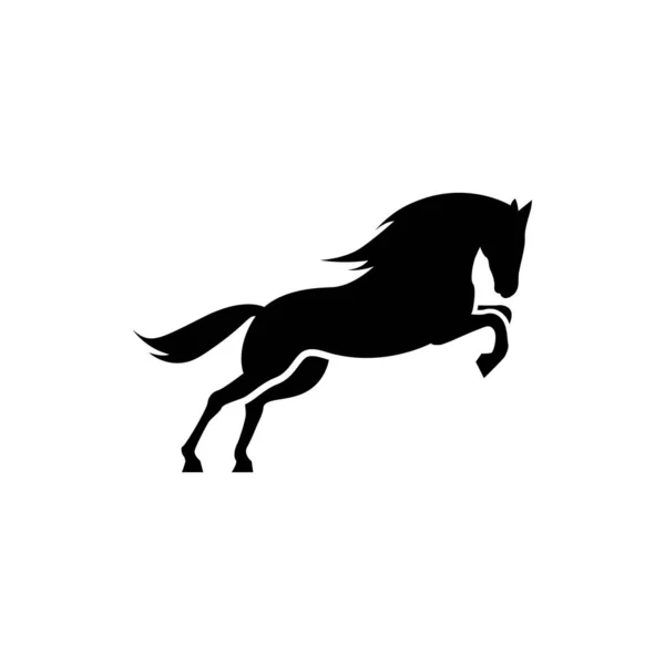Vecteur Cheval Silhouette Vue Côté Pour Les Logos Rétro Emblèmes — Image vectorielle