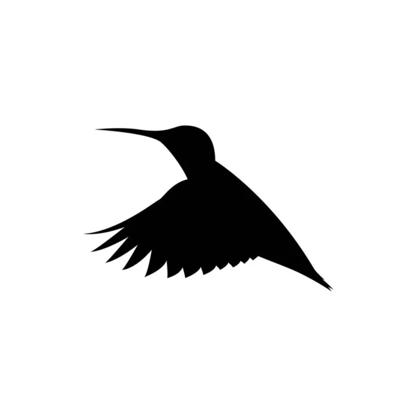 Gestileerde Kolibrie Icoon Logo Geïsoleerde Colibri Symbool Vector Illustratie — Stockvector