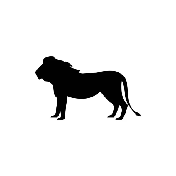 Vector Lion Silhouette Vue Côté Pour Les Logos Rétro Emblèmes — Image vectorielle