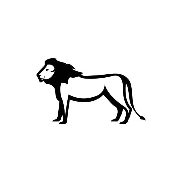 Vector Lion Silhouette Vue Côté Pour Les Logos Rétro Emblèmes — Image vectorielle