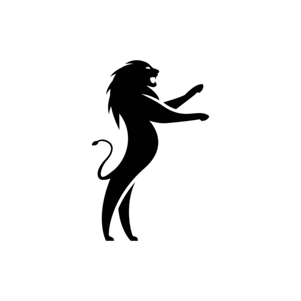 Vector Lion Silhouette Vue Côté Pour Les Logos Rétro Emblèmes — Image vectorielle