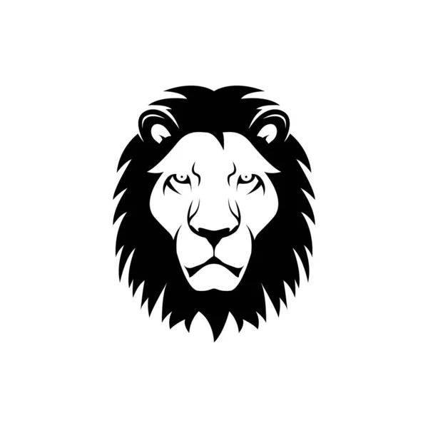 Cabeça Leão Vetorial Rosto Para Logotipos Retro Emblemas Emblemas Modelo — Vetor de Stock