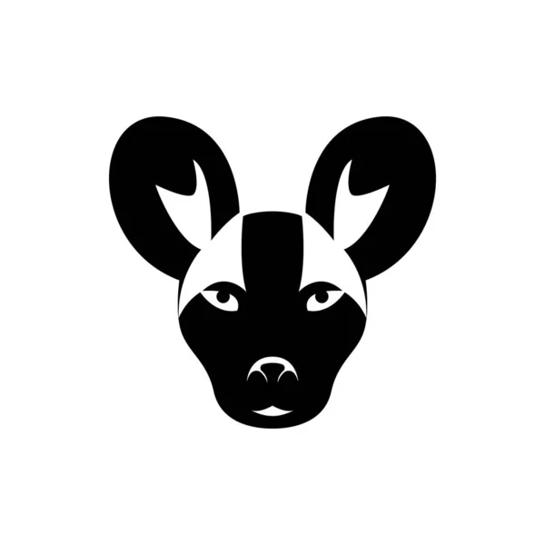 Tête Lycaon Vectorielle Visage Pour Logos Rétro Emblèmes Badges Gabarits — Image vectorielle