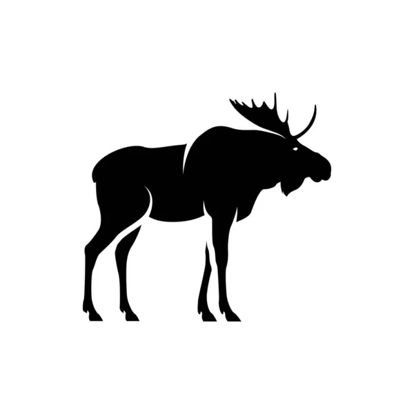Vektor Elch Silhouette Elk Logo — Stockvektor