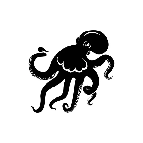 Логотип Octopus Ізольований Восьминіг Білому Тлі — стоковий вектор