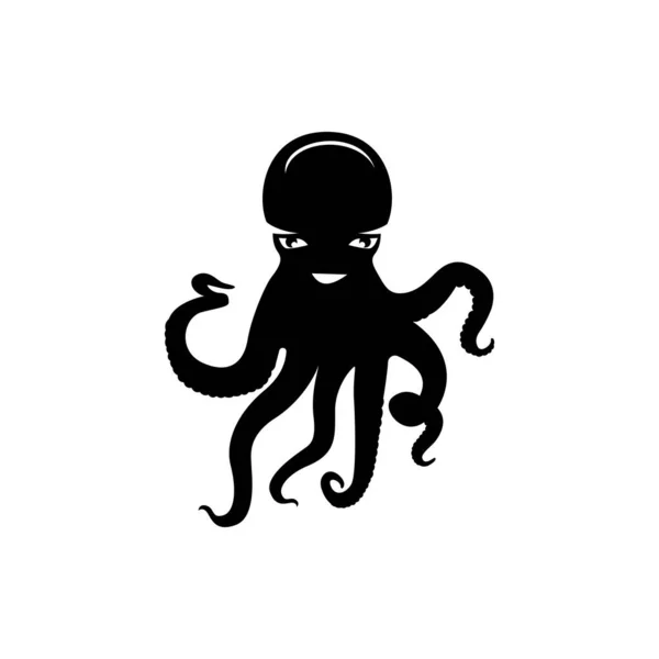 Логотип Осьминога Изолированный Осьминог Белом Фоне — стоковый вектор