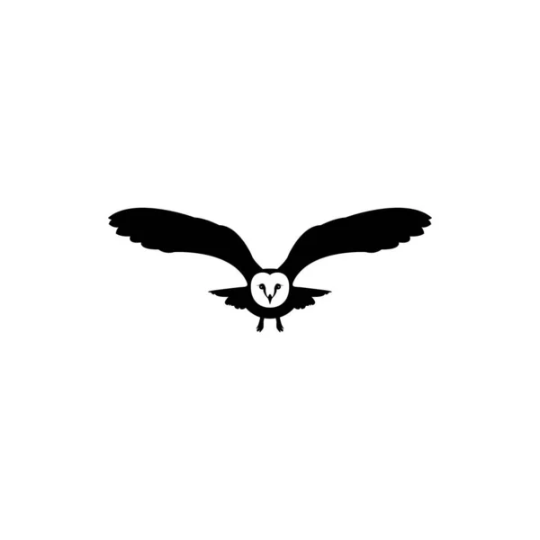 Векторная Иллюстрация Совы Дизайн Иконы Белом Фоне Логотип Сов — стоковый вектор