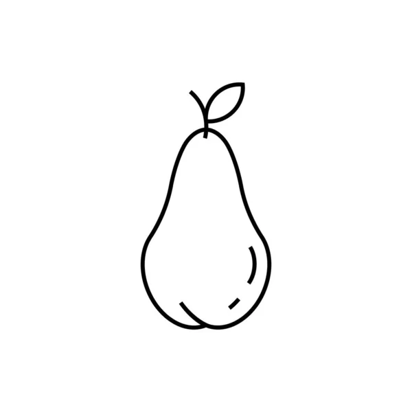 Icône Poire Logo Nutritionnel Végétarien — Image vectorielle