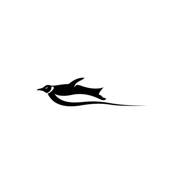 Logo Vector Icono Pingüino — Vector de stock