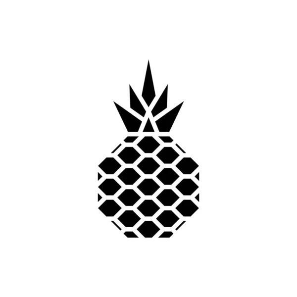 菠萝热带水果 病媒说明 线路和租赁 T恤图形 — 图库矢量图片