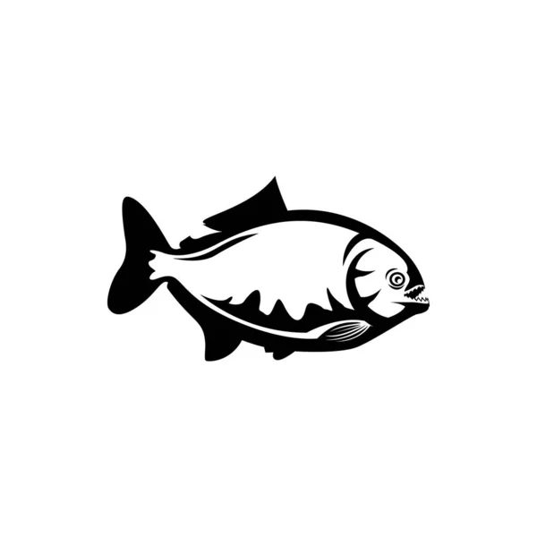 Piranha Fish Logo Design — Stock Vector