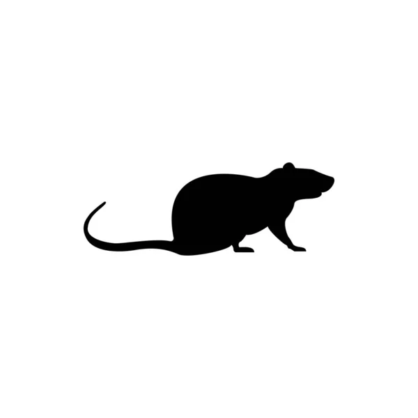 Vector Rat Silhouette Vue Côté Pour Les Logos Rétro Emblèmes — Image vectorielle