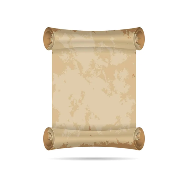 Старые Бумажные Свитки Пергаменты Изогнутый Бумажный Баннер — стоковый вектор